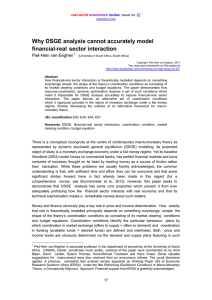 Why DSGE analysis cannot accurately model financial-real  sector interaction