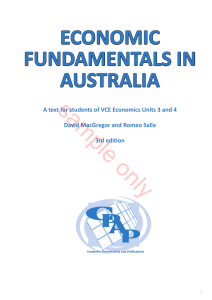 sample only ECONOMIC FUNDAMENTALS IN
