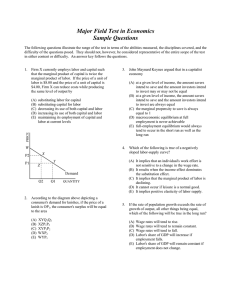 Major Field Test in Economics Sample Questions