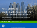 Middle East Energy Efficiency Power-GEN Middle East Current Overview &amp; GE Solutions