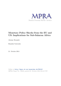 Monetary Policy Shocks from the EU and Munich Personal RePEc Archive