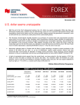 U.S. dollar seems unstoppable November 2014