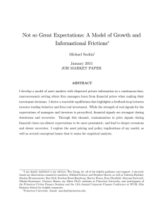 A Model of Growth and Informational Frictions