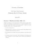 University of Mannheim Problem Set II: Public Goods