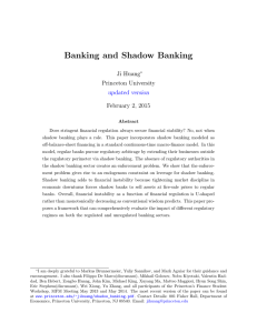 Banking and Shadow Banking