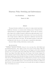 Monetary Policy Switching and Indeterminacy