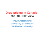Drug pricing in Canada: the 30,000` view