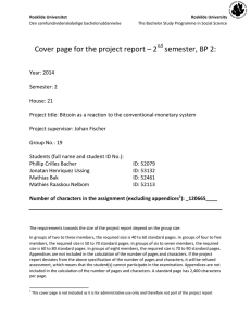 Cover page for the project report â 2 semester, BP 2: