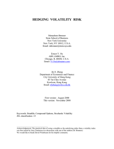 hedging volatility risk
