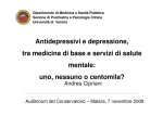 Antidepressivi e depressione, tra medicina di base e servizi di salute