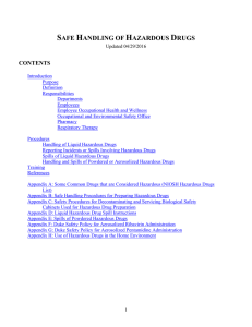 Safe Handling of Hazardous Drugs