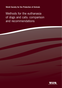 Methods for the euthanasia of dogs and cats