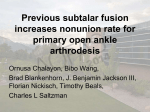 Previous subtalar fusion increases nonunion rate for primary open