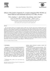 Effects of the putative dopamine D receptor antagonist PNU 99194A