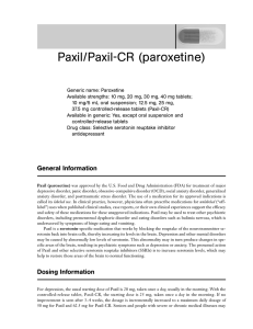 Paxil/Paxil-CR (paroxetine)