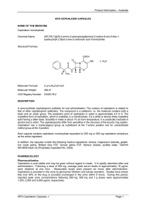 Cephalexin Product Information Australia DRAFT