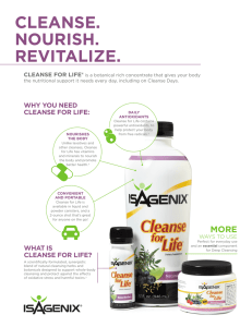 cleanse. nourish. revitalize.