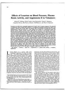 Effects of Losartan on Blood Pressure, Plasma Renin