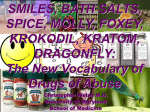 Smiles, Bath Salts, Spice, Molly, Foxey, Krokodil, Kratom, Dragonfly