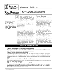 Key Aspirin Information