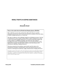 world traffic in doping substances