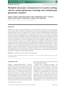 Modafinil attenuates reinstatement of cocaine seeking: role for