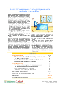 ACUTE OTITIS MEDIA AND PHARYNGITIS IN CHILDREN Antibiotic