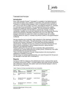 Tramadol and hiccups