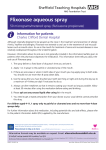 Flixonase aqueous spray - Sheffield Teaching Hospital