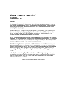 What`s chemical castration?