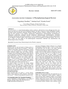 Lawsonia inermis Linnaeus - International Journal of