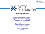 Aksje-Norge - Biotec Pharmacon ASA