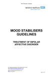 mood stabilisers guidelines - Berkshire Healthcare NHS Foundation