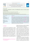 Comparative antipyretic activity of methanolic extracts of