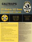 CALTRAPS Basic course flyer
