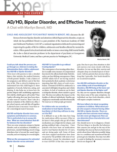 AD/HD, bipolar Disorder, and Effective treatment