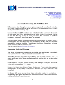 Low-dose Naltrexone (LDN) Fact Sheet 2014 Suggested Method of