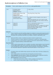 Hydromorphone in Palliative Care