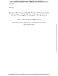 Title Page Quantitative Determination of Metabolic Products of 19