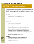 Post-op Sinus Saline Irrigation