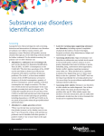 Substance use disorders identification