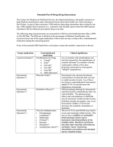 Potential Part D Drug-Drug Interactions