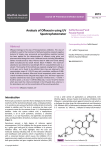 Analysis of Ofloxacin using UV Spectrophotometer