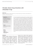 Clinically relevant drug interactions with antiepileptic drugs