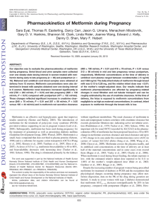 Pharmacokinetics of Metformin during pregnancy (2010)