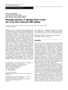 Rewarding properties of sildenafil citrate in mice