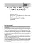Prozac, Prozac Weekly, and Sarafem (fluoxetine)