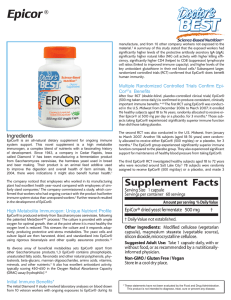 Epicor - Doctor`s Best Vitamins