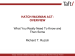 hatch-waxman act: overview