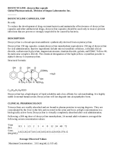 DOXYCYCLINE CAPSULES, USP